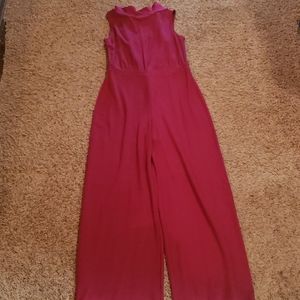 Wine colored jumpsuit from The Limited